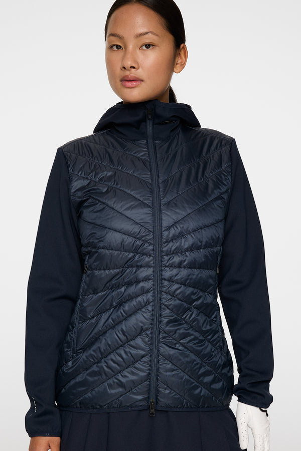 Madde Quilt Hybrid Hood / JL Navy