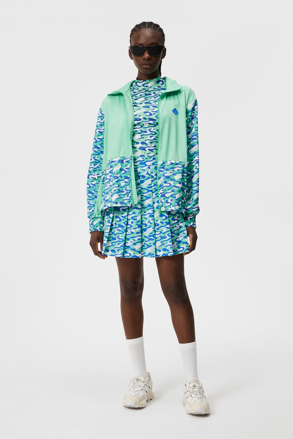 Adina Print Skirt / Caldera Jade Cream