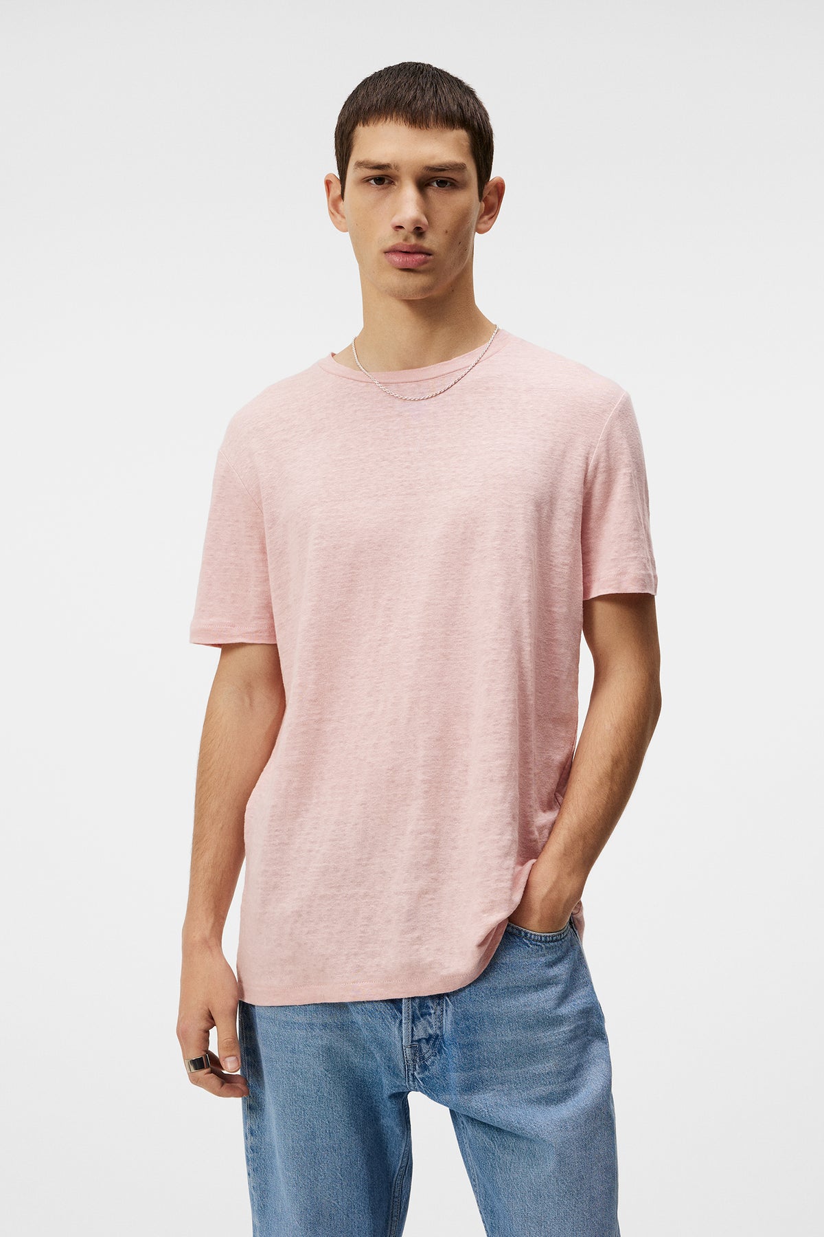 Coma Linen Tee / Powder Pink