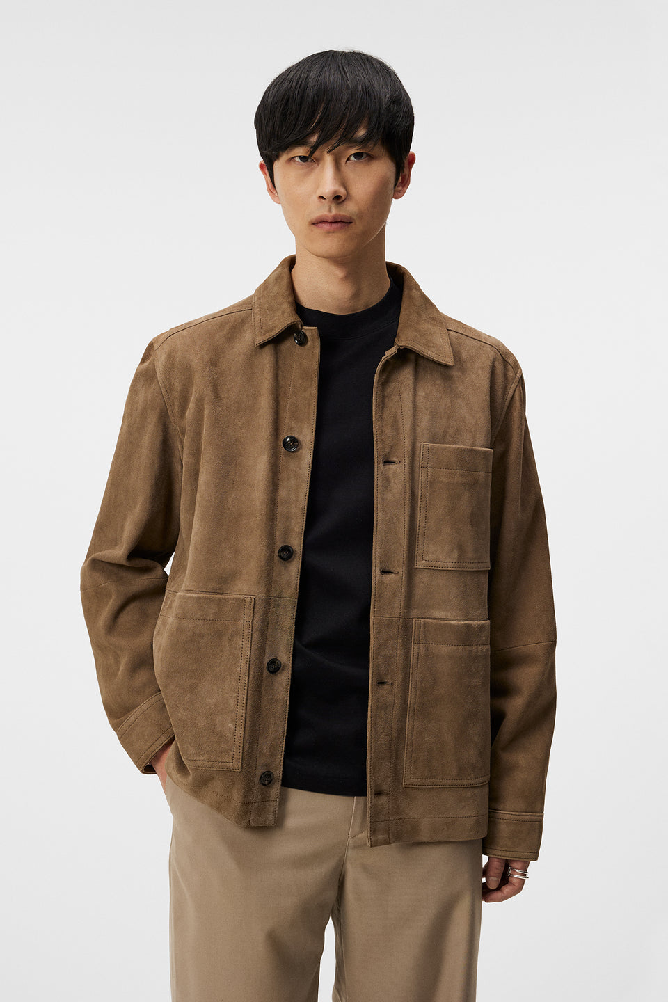 Walt Suede Overshirt / Walnut