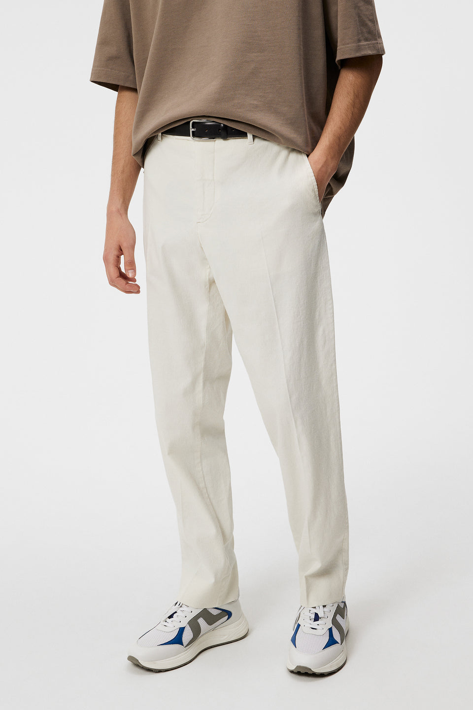 Lois Linen Stretch Pants / Cloud White