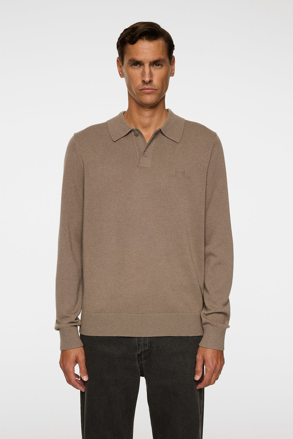 Edgar Knitted Wool Polo / Brindle