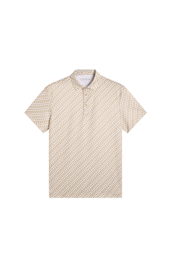 Theo Printed Mesh Polo / Kelp