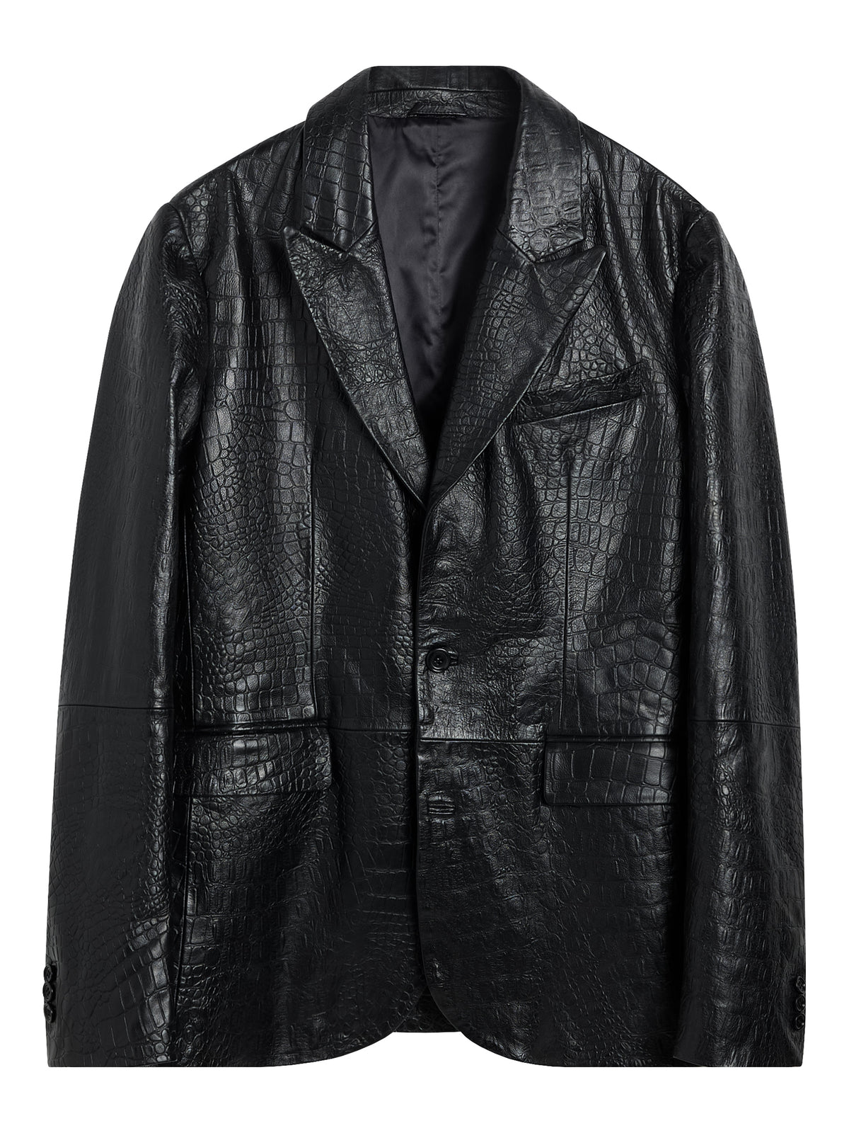 Penny Croc Leather Blazer / Black – J.Lindeberg