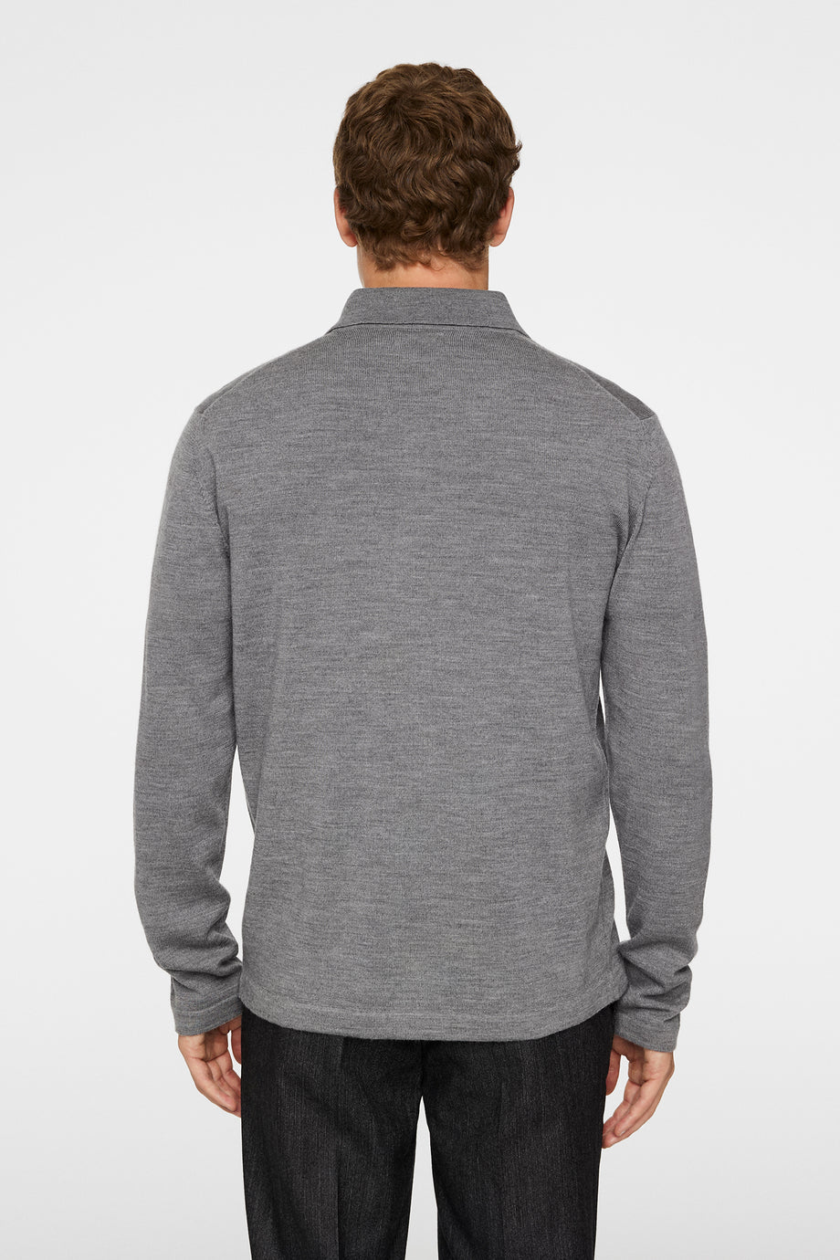 Kaleb Merino Zip Cardigan / Mid Grey Melange – J.Lindeberg