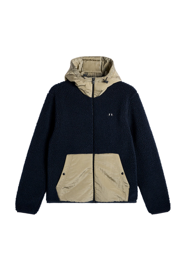 Varek Hybrid Zip Hood / JL Navy