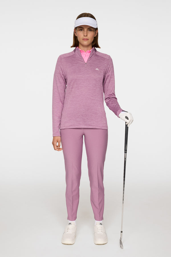 Steffi Quarter Zip Mid Layer / Very Grape Melange