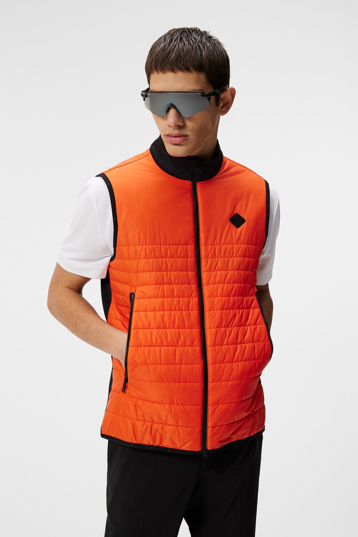 Martino Quilt Hybrid Vest / Tangerine Tango