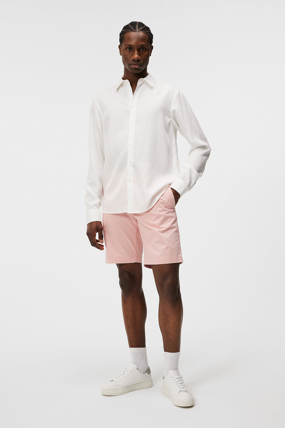 Nathan Cloud Satin Shorts / Powder Pink