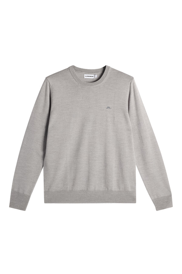 Keane Merino Crew Neck / Light Grey Melange