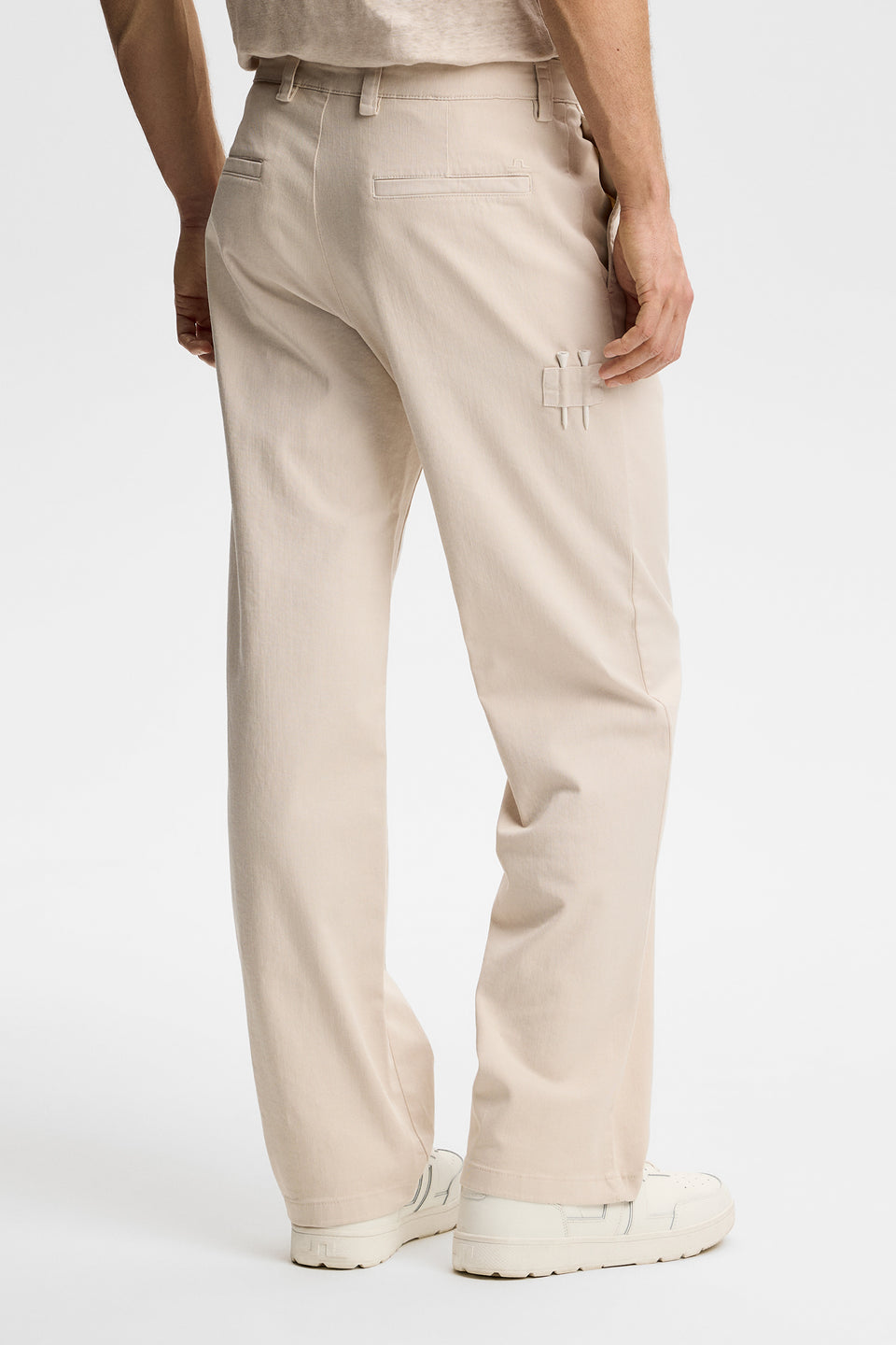 Devyn Straight Cotton Pants / Moonbeam