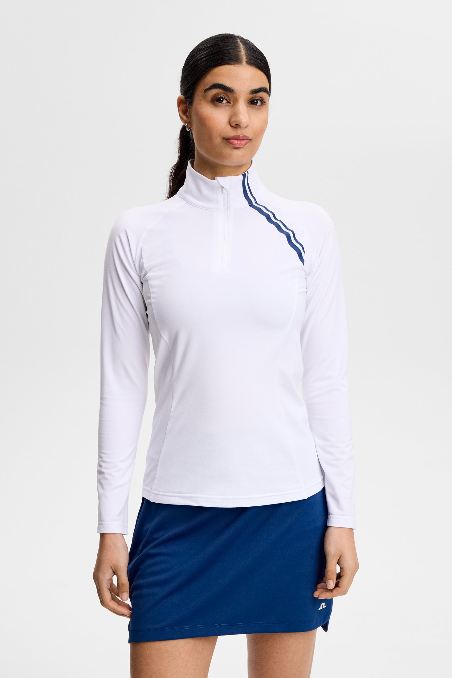 Nadu Qaurter Zip Mid Layer / White – J.Lindeberg EU