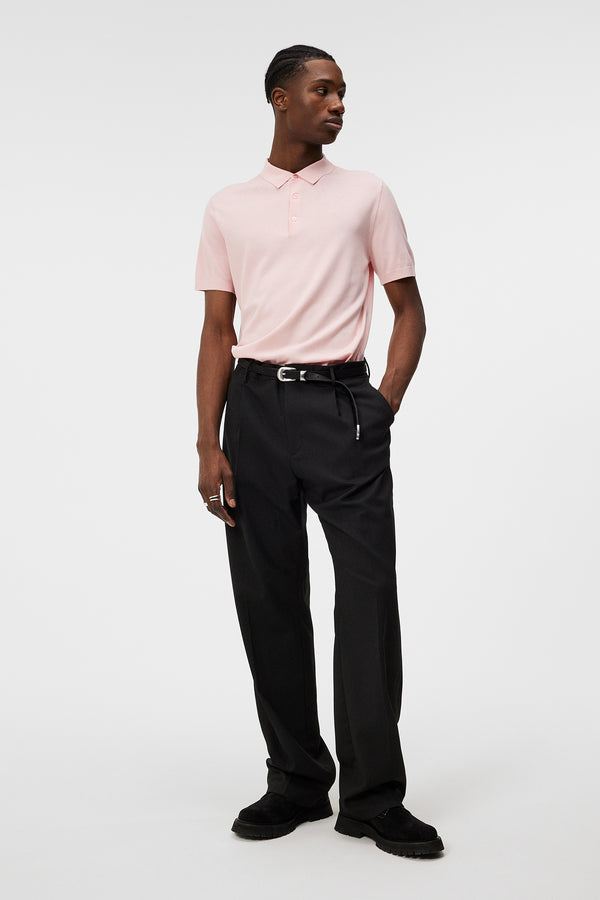 Ridge Rayon Silk Polo / Powder Pink