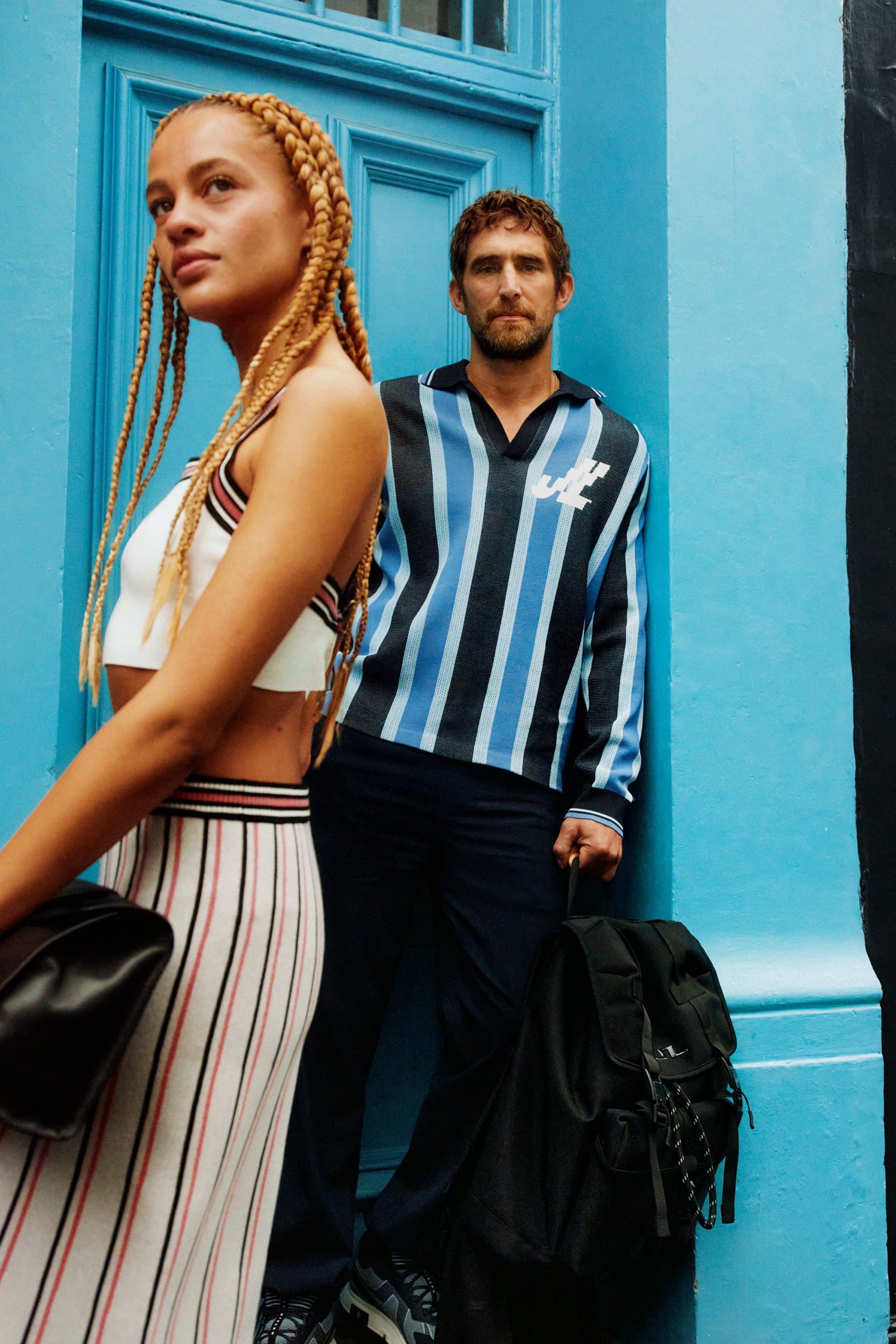 Silas Stripe Polo Knit / JL Navy – J.Lindeberg