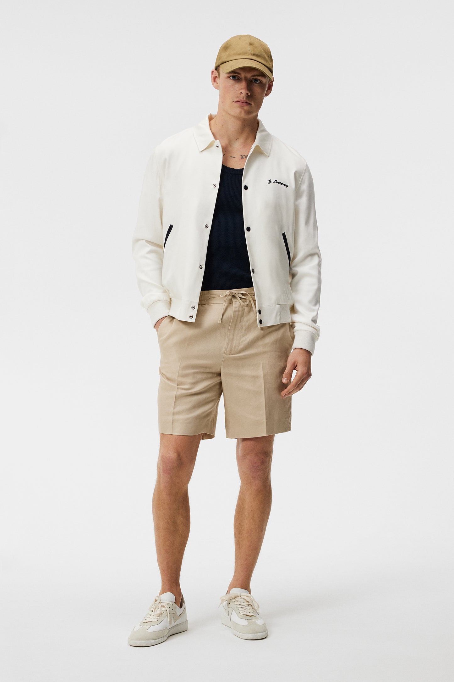 Baron Tencel Linen Shorts / Safari Beige