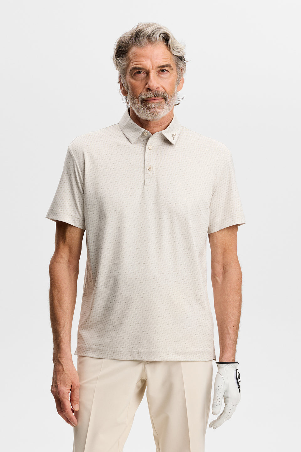 Tod Print Polo / Bias Bridge Micro Moon Brindle