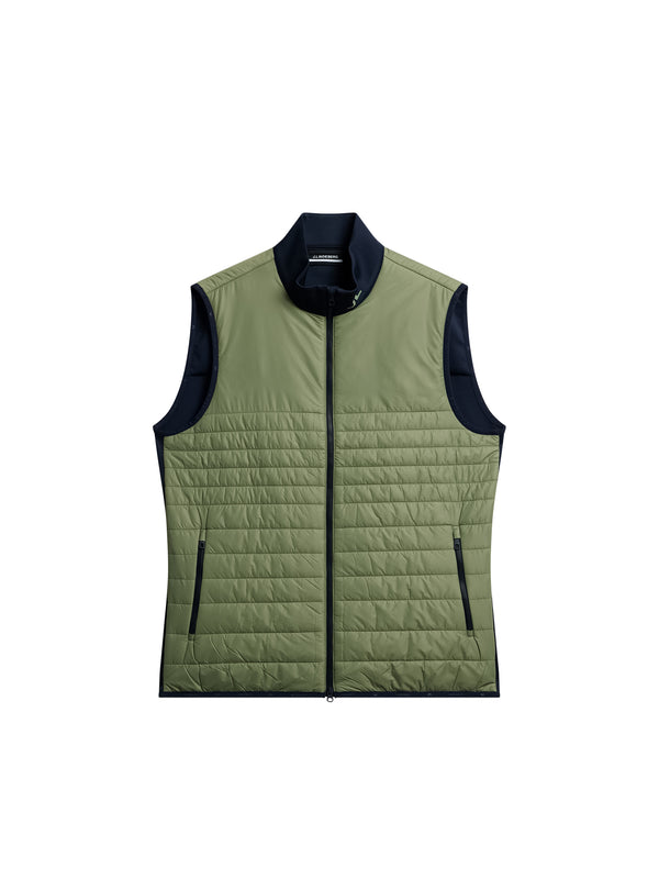 Martino Quilt Hybrid Vest / Oil Green