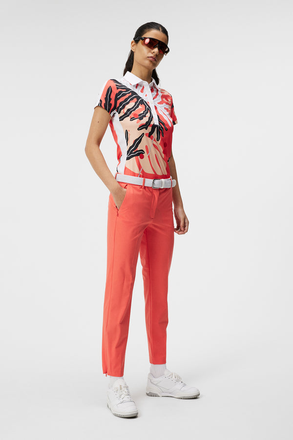 Jada Print Polo / Paradise Monstera Coral