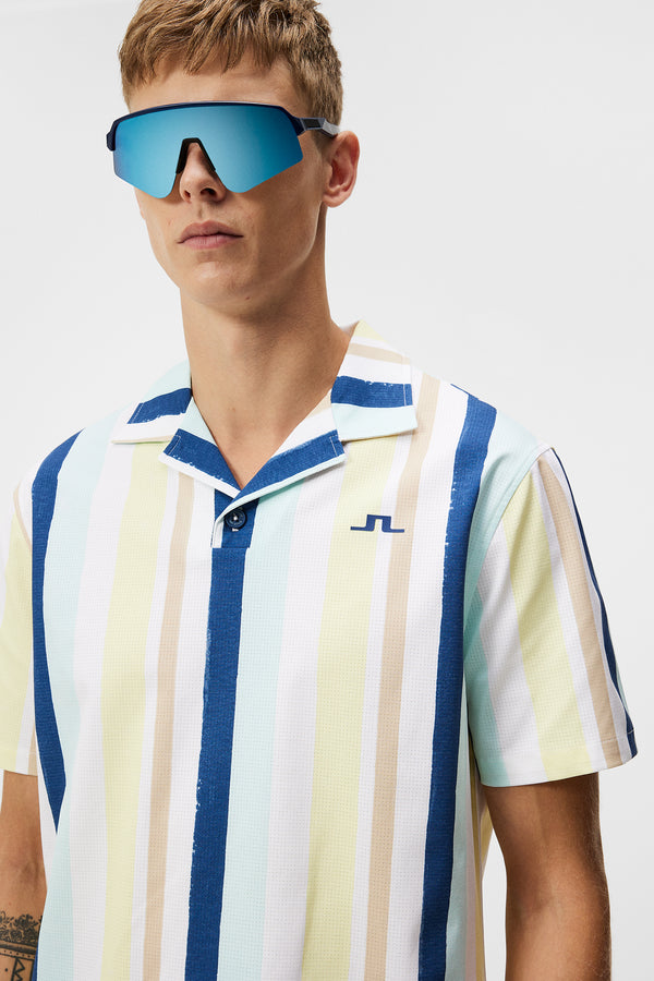 Resort Shirt Print / Painted Stripe Wax Yellow