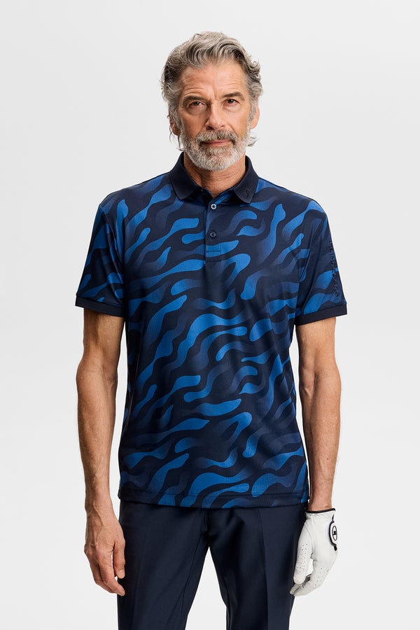 Tour Tech Print Polo / Bunker Fade Navy Set M