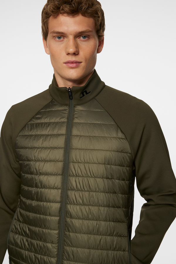 Hayden Quilt Hybrid Jacket / Forest Green