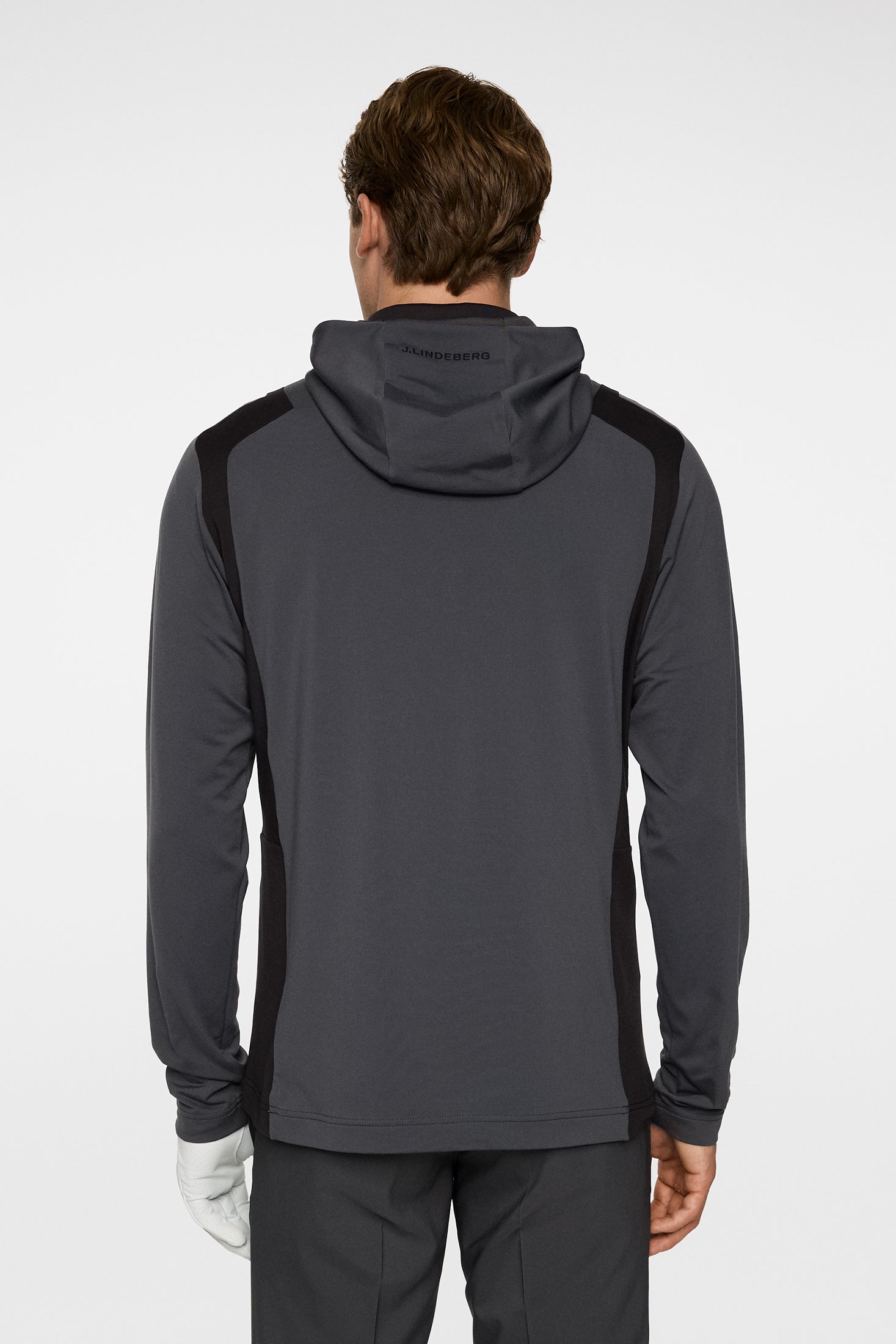 Lukas Quarter Zip Hood / Asphalt – J.Lindeberg