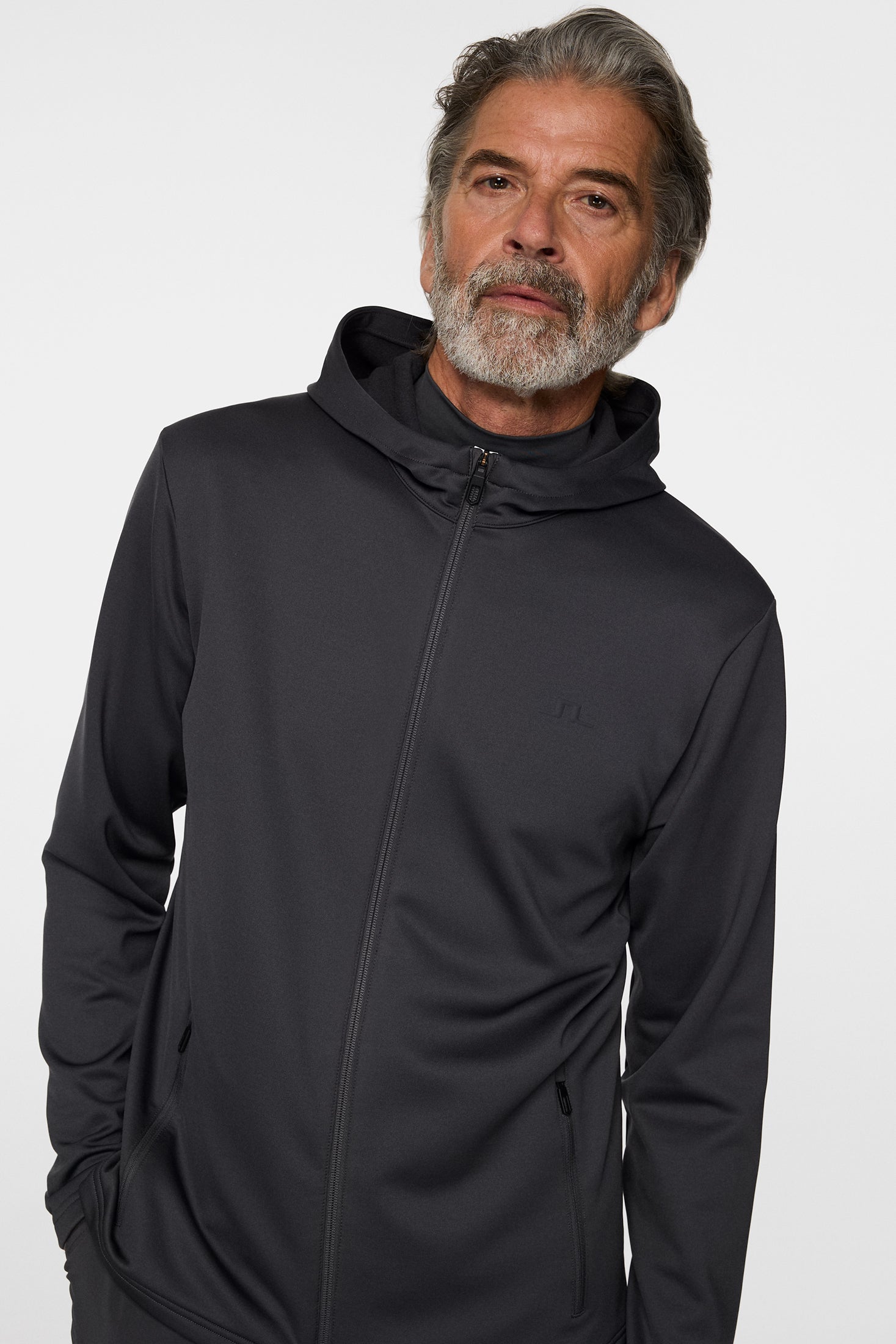 Aerial Full Zip Hood / Asphalt – J.Lindeberg EU