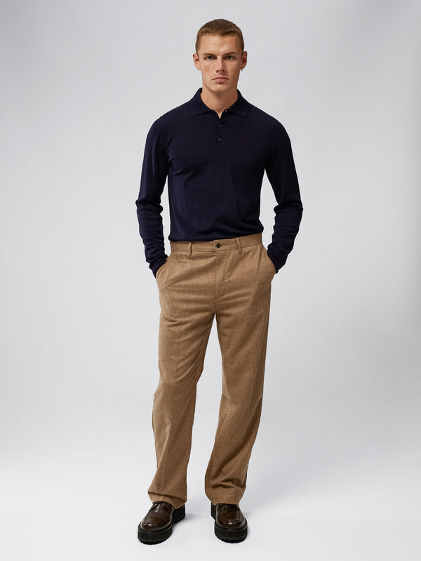 Noel Light Merino Polo Shirt / JL Navy