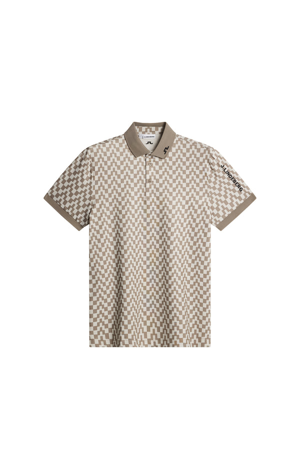 Tour Tech Print Polo / Bridge Stack Brindle M