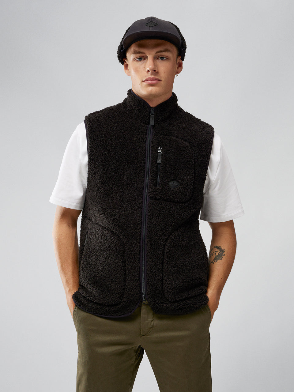 Patrik Pile Fleece Vest / Black