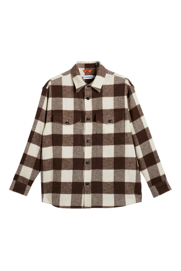 Carter Wool Overshirt / Seal Brown