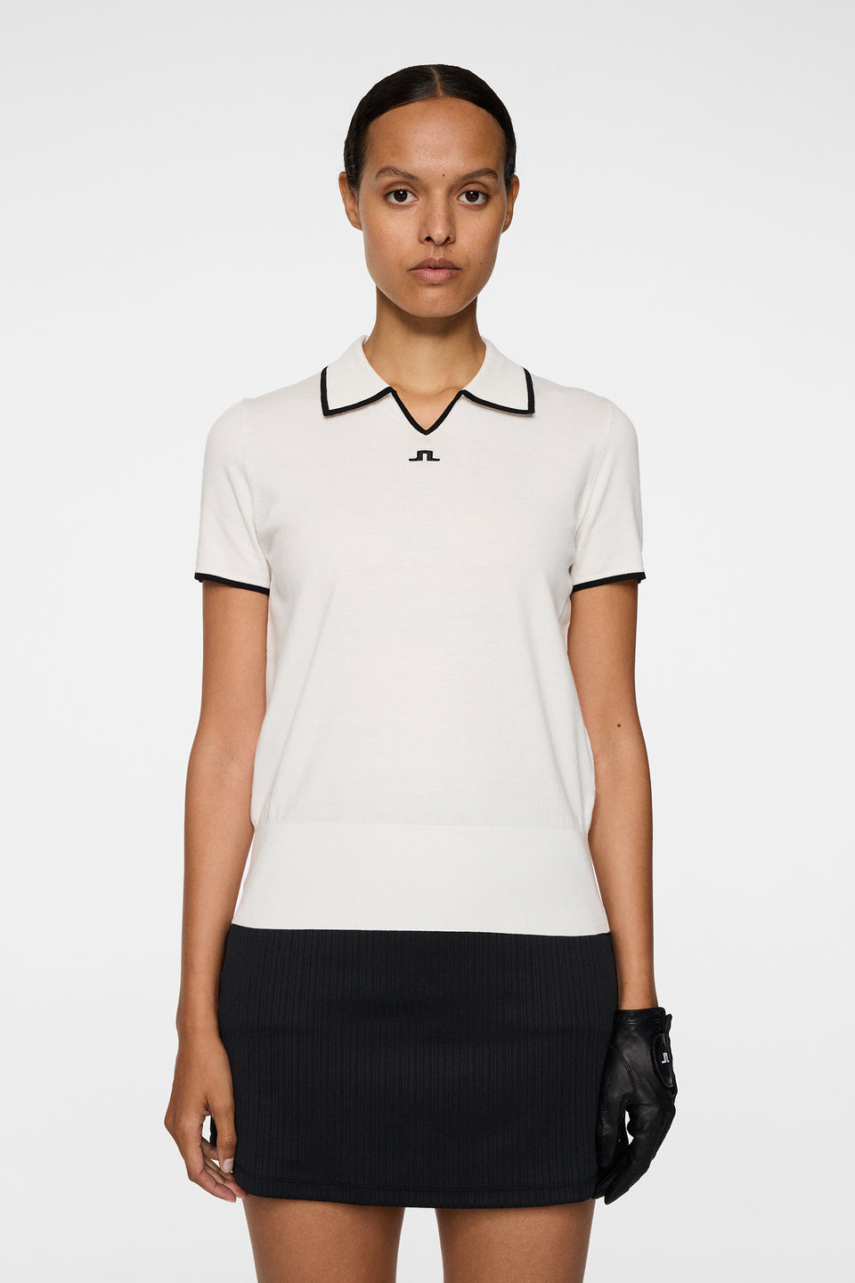 Malva Knitted Polo Shirt / White