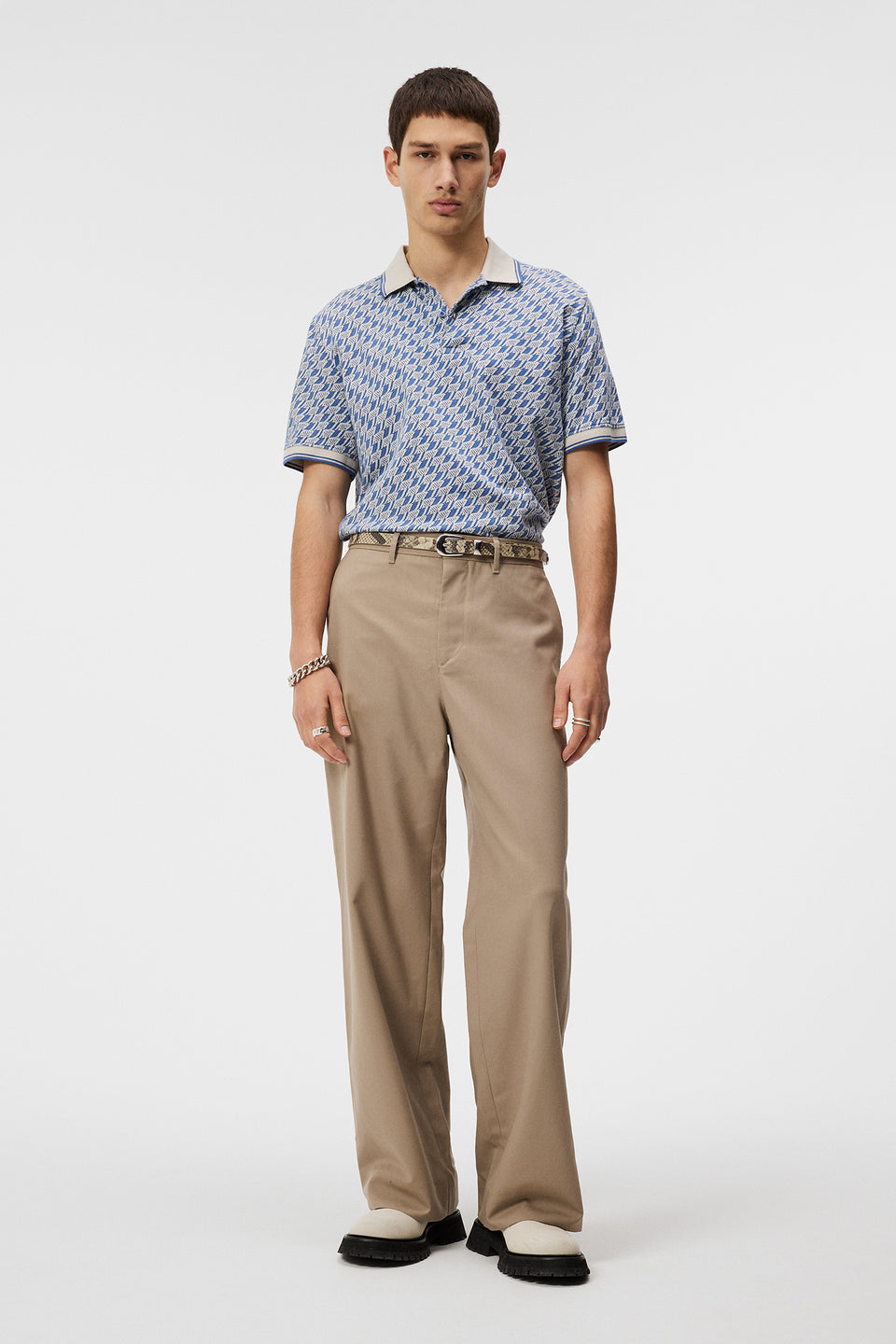 Devon Jacquard Polo / Bijou Blue