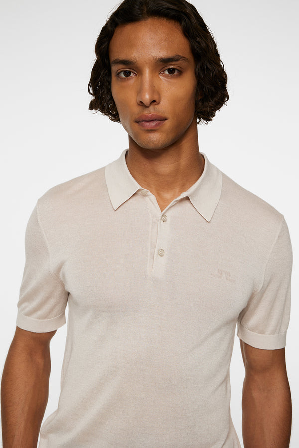 Ridge Lyocell Silk Polo / Moonbeam