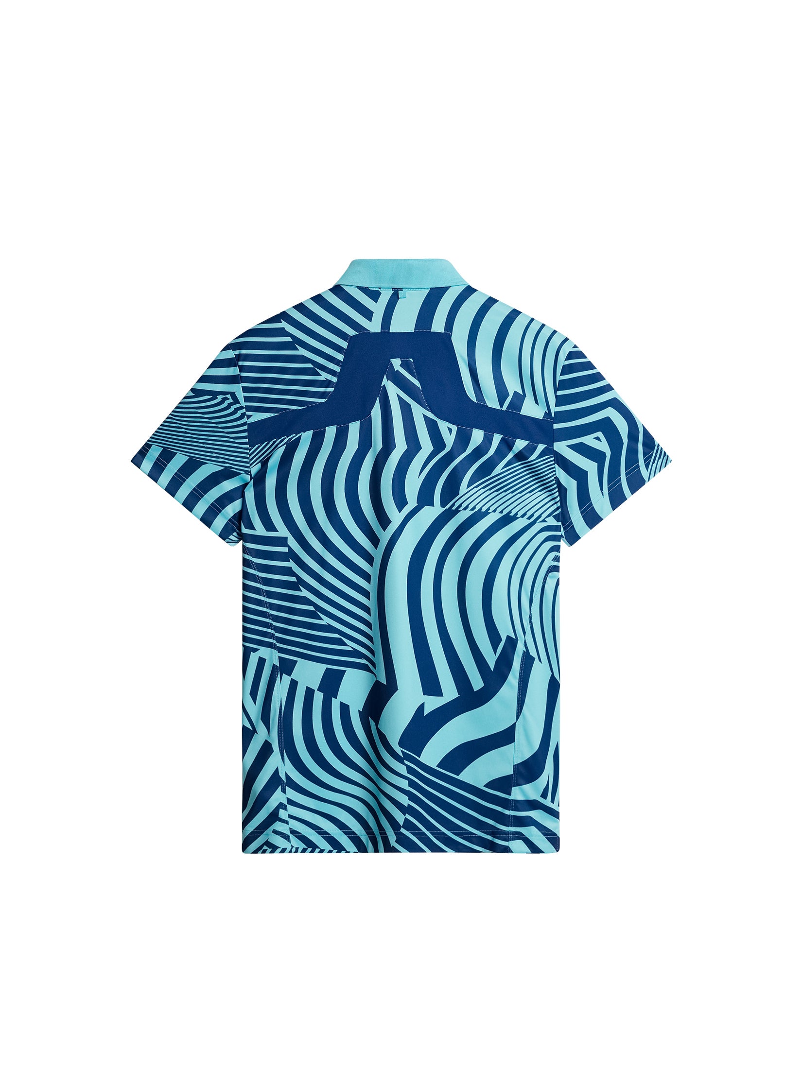 KV Tour Print Golf Polo / Dazzle Wave Blue Curacao – J.Lindeberg EU