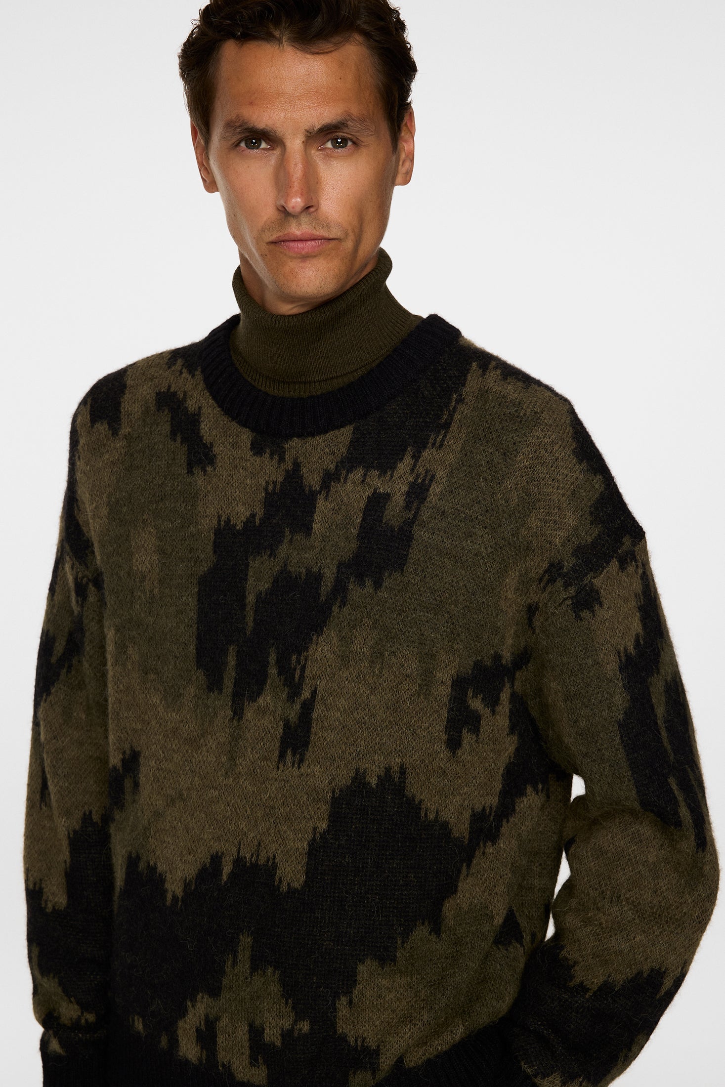 Nate Graphic Jacquard Knit / Forest Green – J.Lindeberg