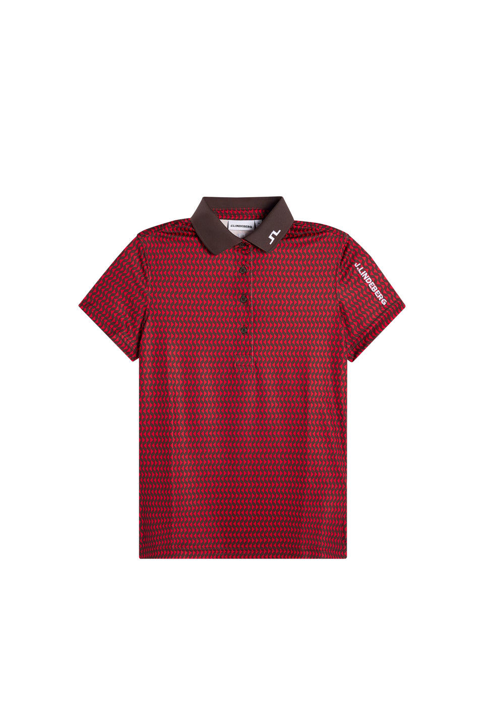 Tour Tech Print Polo / Diamond Seal Red S