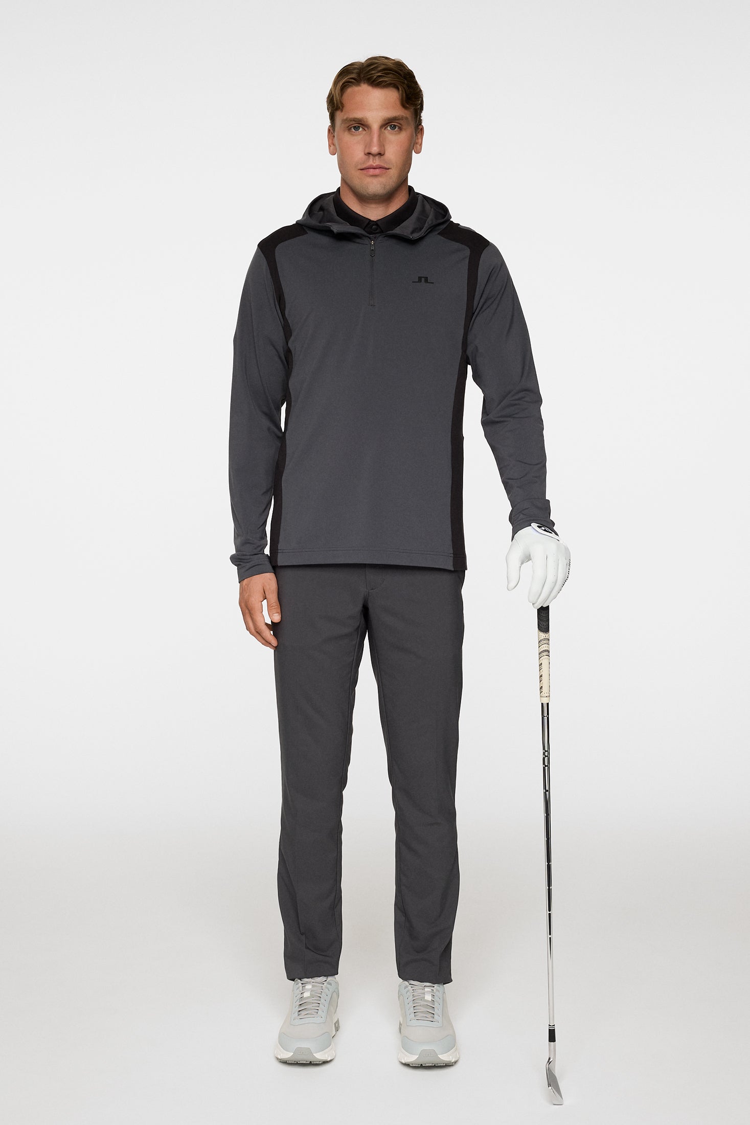 Lukas Lukas Quarter Zip Hood / Asphalt – J.Lindeberg EU