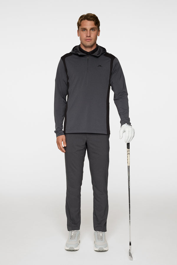 Lukas Quarter Zip Hood / Asphalt