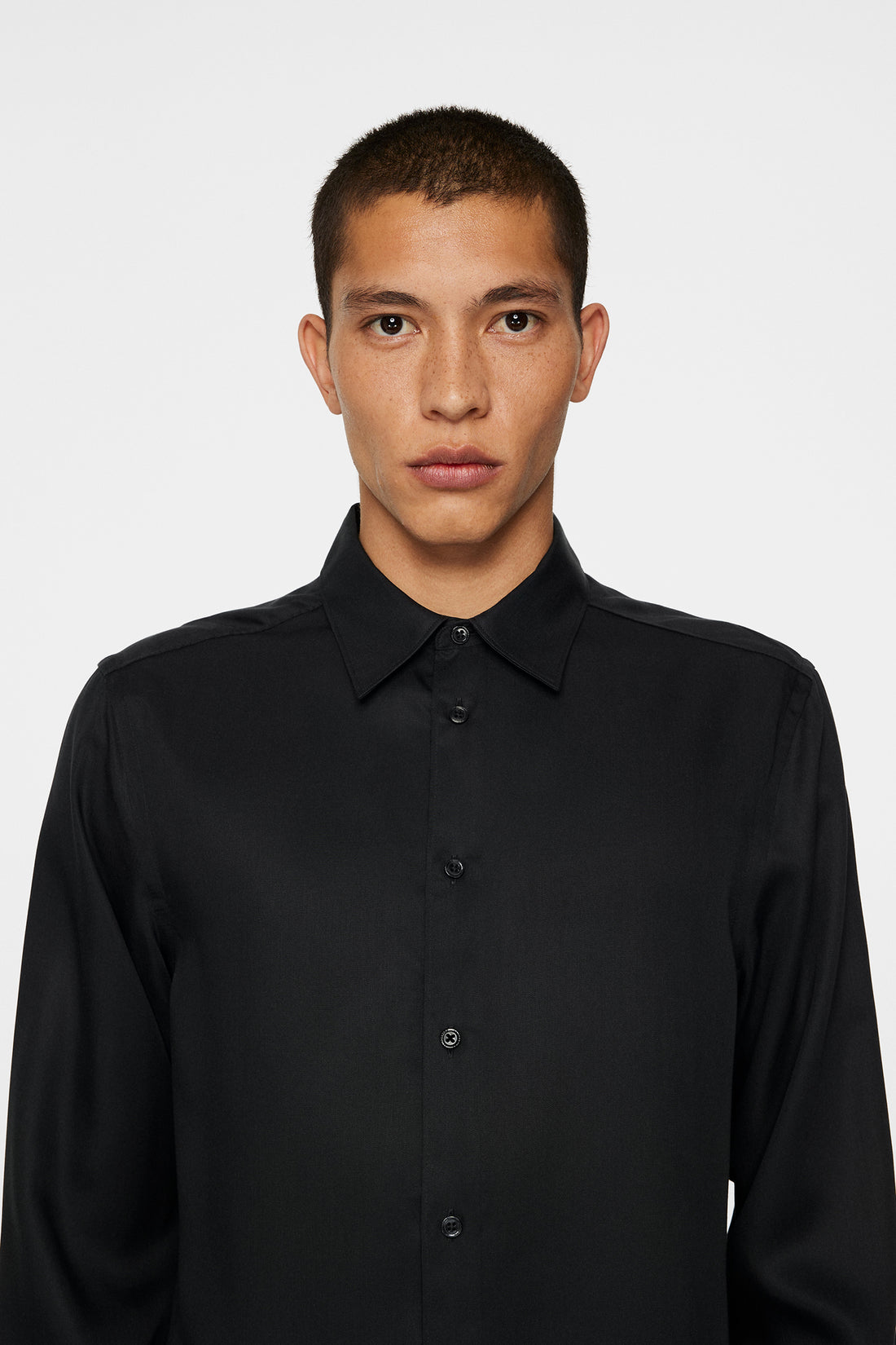 Details Long Sleeve Shirt Tencel Solid