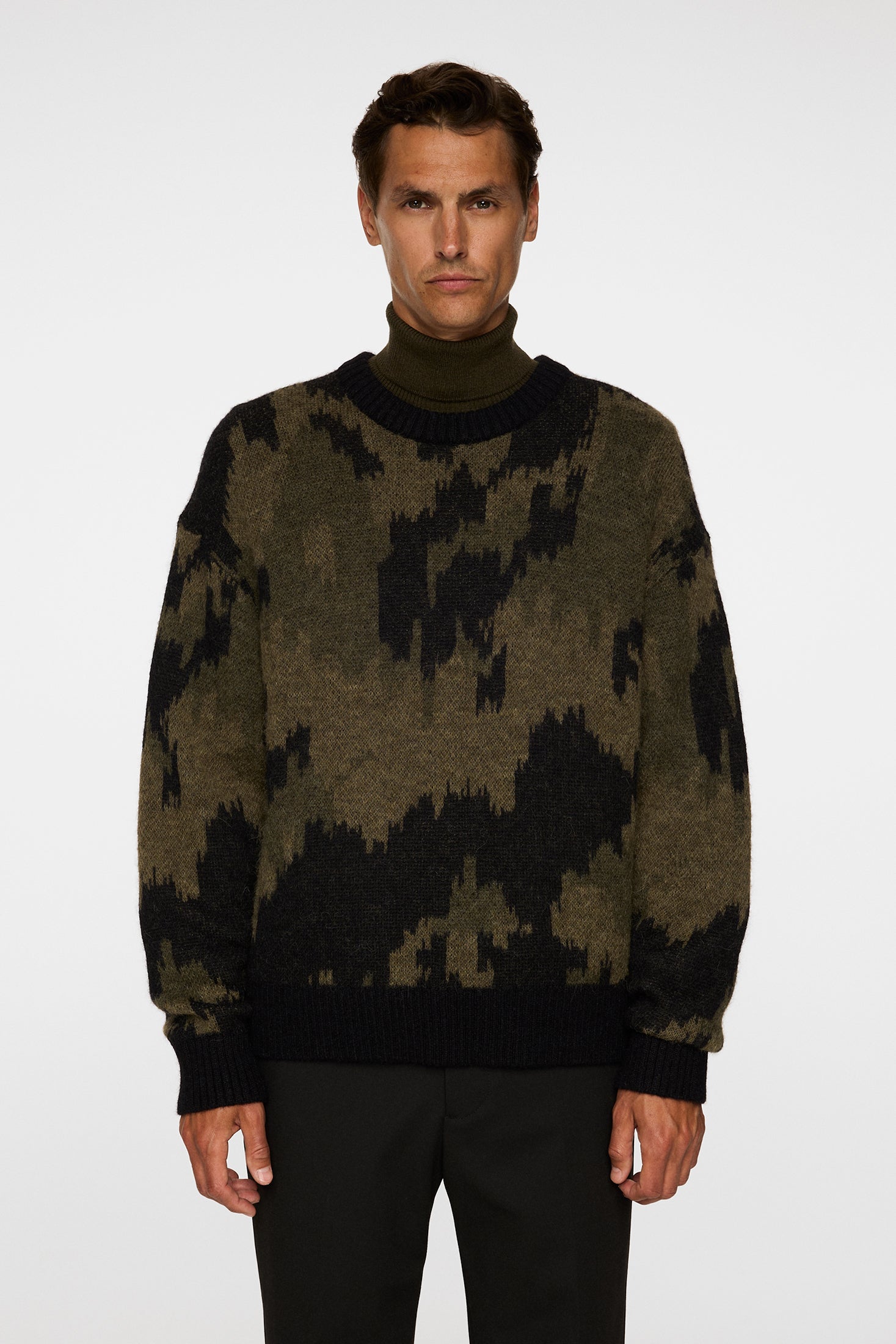 Nate Graphic Jacquard Knit / Forest Green – J.Lindeberg