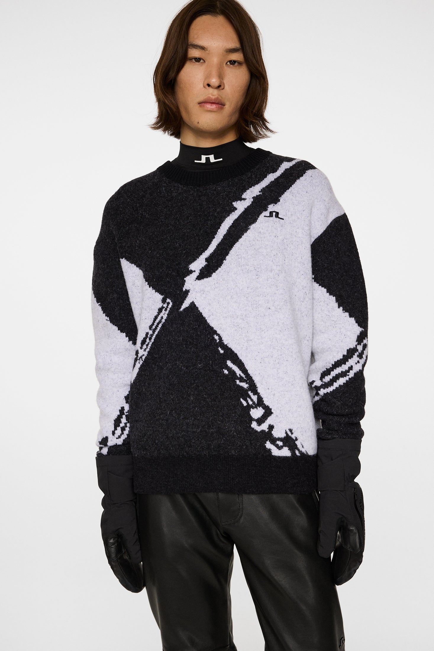 Black&White SPORT セーター Jaxton Knitted Sweater / Black | J.Lindeberg Official