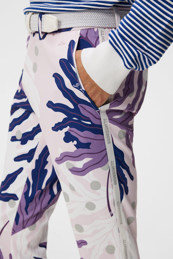 Stuart Print Stripe Pant / Paradise Monstera Pink
