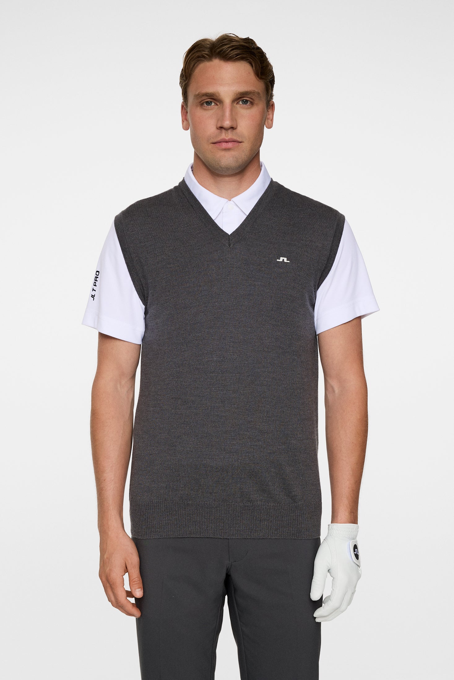 Liam Knitted Vest / Dark Grey Melange – J.Lindeberg EU
