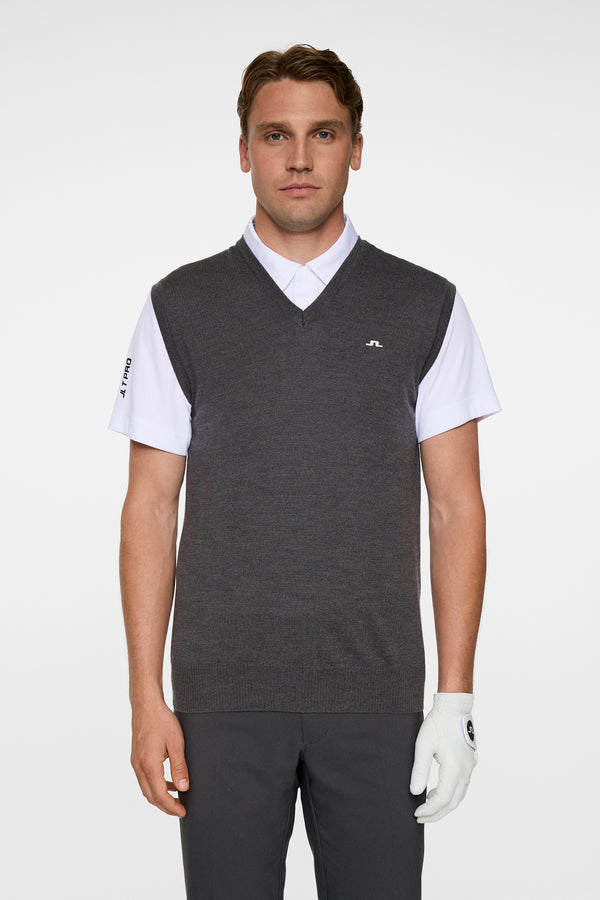 Liam Knitted Vest / Dark Grey Melange