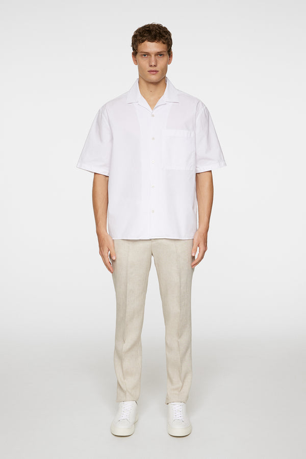 Ellis White Cotton Shirt / White