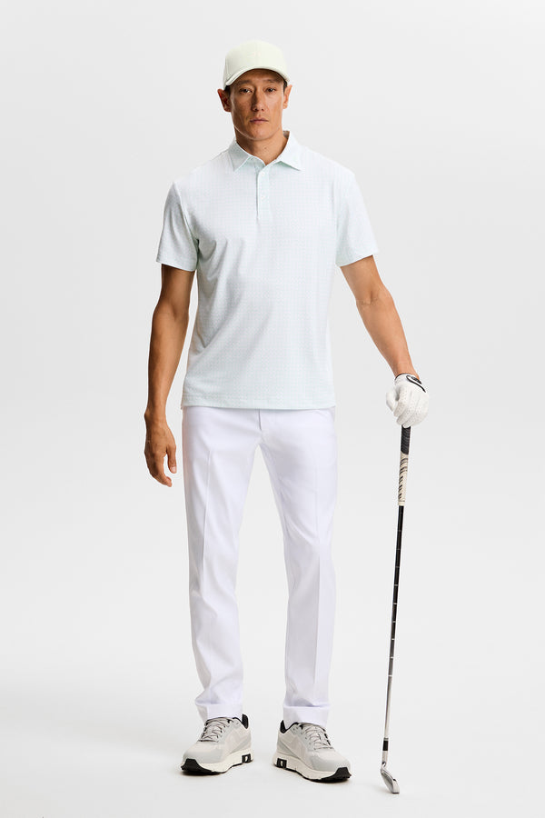 Bala Print Polo / Bias Bridge Bay White S