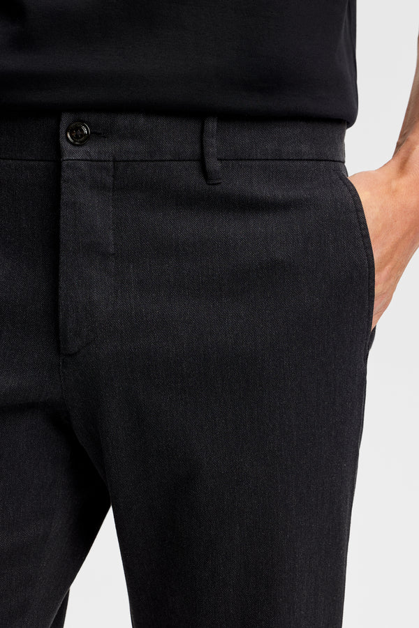 Ched Flannel Twill Pants / Dark Grey Melange