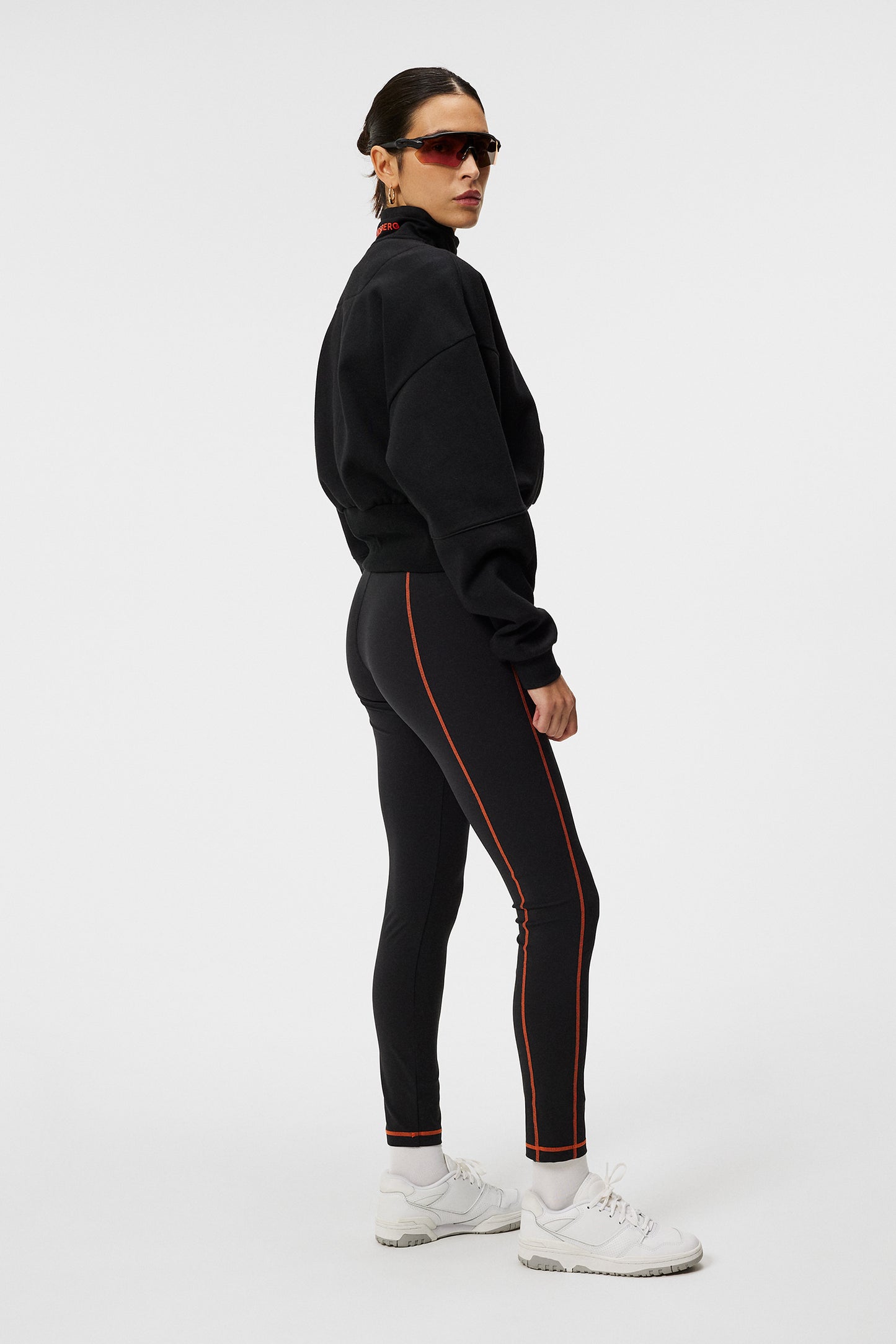 Lucia Zip Mock Neck / Black