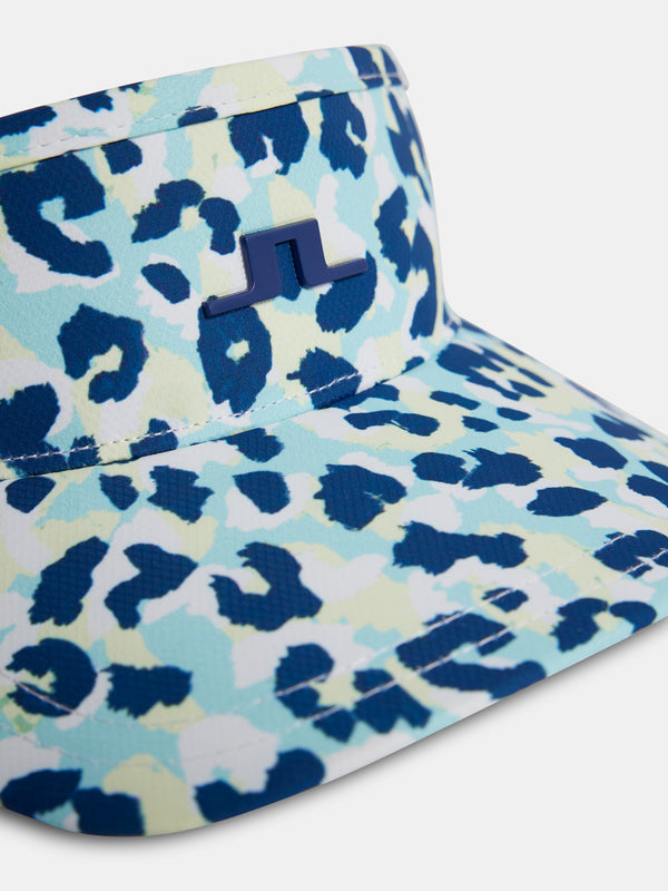 Bonnie Print Visor / Leopard Aruba Blue